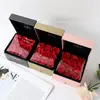 Caja de Joyería Nueve Flores Día de San Valentín Caja de Regalo de Acrílico Caja de Regalo de Flores Eternas Caja para Anillos Al por Mayor en Stock