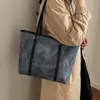 Bolso Estético de Moda Personalizado de un Solo Hombro Transfronterizo Nuevo Estilo Casual Retro Gran Capacidad Bolso Tote Versátil de Color Sólido para Mujer
