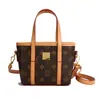 Bolso Cubo Estampado Retro para Presbicia Bolso Pequeño Tipo Cesta de Verduras Nuevo 2025 para Mujer Bolso Bandolera de Gran Capacidad