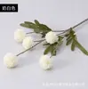 Flor Artificial com 5 Cabeças, Dente-de-leão Bola de Ping Pong Haste Única, Flor Decorativa de Plástico para Casamento, Adereços de Interior, Flor Artificial Falsa Atacado