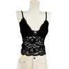 2787# Estilo Desejo Puro Sutiã Camisola Sexy de Renda com Bojo Afinando Valorizando Costas Bonitas Top Versátil Verão