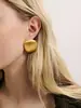 Brincos Quadrados Irregulares Escovados Estilo 2026 para Mulheres, Design de Nicho com Sensação de Alto Padrão e Brincos Elegantes Versáteis