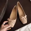 Sapatos Femininos Mary Janes Quadrados com Cadarço Estilo Ballet Moderno Couro Genuíno Francês Tira Única Salto Bloco Outono 2026 Sapatos de Uma Sola