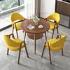 Juego de mesa y sillas de recepción y negociación de estilo minimalista nórdico para tiendas de té de leche y cafeterías, apartamentos y bed & breakfasts, mesa de comedor, mesa redonda pequeña para balcón