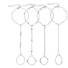 Acessórios de Pulseira de Nicho Criativos e Elegantes Europeus e Americanos para Mulheres Pulseira Escrava da Moda Corrente de Contas de Zircônia Cúbica Pulseira de Dedo