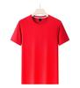 Camiseta Gola Careca Solta Secagem Rápida Roupa de Trabalho Camisa Publicitária Manga Curta Impressão DIY LOGOTIPO Roupa de Turma de Formatura Roupa para Atividade em Equipe