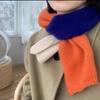 Bufanda de Lana Tejida de Cachemira Imitación de Color Caramelo Pegajoso Estilo K para Mujer en Invierno, Cálida y Fácil de Combinar, Tendencia Ins de Chica Linda
