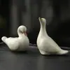 Enfeites para Pet de Chá Cerâmica Criativa Pato Fofo Pequeno Animal Aquário Rochoso Paisagismo Decorações de Chá Acessórios para Cerimônia do Chá