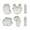 Set de Cortadores Navideños Transfronterizos Molde de Impresión 3D de Dibujos Animados Molde para Estampado de Fondant Herramienta para Hornear