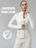 Chaqueta de Yoga Personalizada para Mujer con Cuello Alto Moda Deportiva al Aire Libre Cremallera Dorada Chaqueta con Capucha Transpirable Ropa Exterior para Fitness