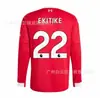 Versão Jogador 2526 Liverpool Pu Uniforme de Futebol Casa e Fora de Manga Longa Wirtz Van Dijk Salah Rota
