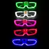 Fornecimento de fábrica Óculos LED Luminosos Óculos de Luz Fria Nova Armação Quadrada Luminosa Óculos de Sol Óculos Decorativos EL