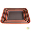 Bandeja Rectangular de Plástico Engrosado de Resina Escarchada para Maceta, Base de Bandeja Recoge-Agua, Fondo Profundizado para Maceta de Balcón