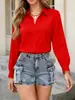 Camisa Feminina de Quatro Estações com Caimento Solto, Estilo Europeu e Americano, Manga Longa, Roupa Formal Profissional de Alta Qualidade, Camisa de Outerwear para Negócios, Estilo Fino, Fornecimento Direto da Fábrica
