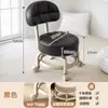 Taburete Giratorio con Ruedas para Abrir Paquetes, Silla de Color Crema para Uso en Casa, Taburete Pequeño para Limpiar Pisos y Organizar