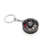Llavero de Cubo de Rueda Te37 Bbs de Comercio Exterior Transfronterizo, Cubo de Rueda Metálico para Modificación de Ventilador de Coche, Colgante de Coche con Disco de Freno