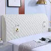 Funda suave para cabecero elástica universal de color sólido todo incluido, funda protectora a prueba de polvo, cojín suave para dormitorio
