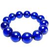 Âmbar Azul Báltico pulseira de âmbar azul pulseira de cera de abelha pulseira de contas redondas para homens e mulheres com certificado mão