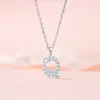 Diseño Original Serie de Veintiséis Letras Collar con Letra Q para Mujer Elegante Moderno Estilo Ins Cadena para Clavícula con Circonita Venta al por Mayor