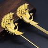 Horquilla de fénix con borla escalonada, tocado Xiuhe, horquilla de novia para traje antiguo, accesorios de joyería de bricolaje, palillos de estilo antiguo Zhongxing