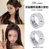 Grampo de Cabelo Estilo Noite Gritante de Yu Shuxin 2026 Novo Grampo de Cabelo Trançado de Liga com Strass Argola de Cabelo Redonda Acessório de Cabelo