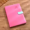 Caderno A5 com Fecho de Botão, Diário de Atas de Reunião, Planejador Diário Atacado, Capa de Couro que Muda de Cor, Estilo Executivo