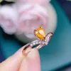 Anel Fanta Natural Puro Prata S925 Banhado Processo de Galvanoplastia Bicolor Cristal Limpo Cor de Fogo Boa Pedra Principal 5*7mm
