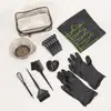Kit de Tingimento de Cabelo, Misturador de Tinta de Cabelo, Permanente para Salão de Cabeleireiro, Pincel para Mechas, Protetores de Orelha, Posicionamento de Divisão, Grampo Jacaré, Luvas de Proteção