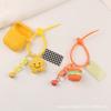 Nuevo lindo llavero colgante de coche de hamburguesa y papas fritas, accesorio creativo de dibujos animados de comida de resina, accesorios para set de auriculares