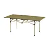 Mesa plegable personalizada para uso en exteriores, portátil para acampar, hacer barbacoas, montar puestos, mercados nocturnos, fácil de almacenar, mesa plegable tipo rollo de huevo para exteriores