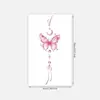 Pegatina de Tatuaje de Mariposa Rosa Luna Duradera Impermeable Pegatina de Tatuaje para Brazo Transfronteriza Nuevo Estilo