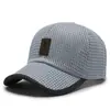 Boné de Baseball Respirável de Malha Casual para Viagem Chapéu de Sol Moda Proteção Solar Boné com Aba Chapéu de Pesca Masculino para Exterior