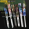 Cuchillo Plegable Modelo Mariposa de Anime Herramientas de Práctica Estudiante Periférico Cuchillo de Mano sin Filo con Estuche de Cuero Venta al por Mayor