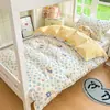 Juego de ropa de cama de algodón de tres piezas para dormitorio universitario, funda de edredón de algodón puro, sábana bajera para litera individual, sábana, juego de ropa de cama