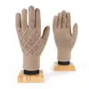 Guantes de Punto para Pantalla Táctil Transfronterizos Invierno Protección contra el Frío Engrosados Ciclismo Rayas Degradadas para Hombres y Mujeres Suministro Directo Degradado de Moda