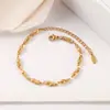 Pulsera de Acero Inoxidable Fundido con Piña de Venta Caliente Transfronteriza Diseño de Nicho Versátil Ajustable Joyería de Mano de Acero de Titanio para Mujeres