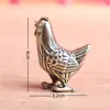 Latão Puro Doze Animais do Zodíaco Galinha e Galo Vintage Cultural Criativo Presente Objeto Antigo Decoração Animal de Estimação de Chá de Mesa Artesanato Ornamento