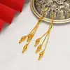 Pendientes de latón chapados en oro, venta al por mayor, nuevos pendientes de mariposa con borlas exageradas y flores de Corea del Sur para mujer.