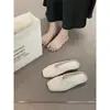 Mules Tecidas de Férias Estilo Coreano para Mulheres, Novo Modelo Primavera/Verão 2026, Adequadas para Combinar com Vestidos, Meias-Pantufa Estilo Festa