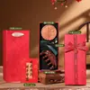 Set de Regalo Temático Rojo para Bodas para Recién Casados: Caja de Regalo Peine de Sándalo, Peine Masajeador con Cojín de Aire, Regalo Práctico para Mujeres, Recuerdo para el Cuidado de la Salud