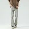 Jeans Masculino Simples Americano Pesado Preto Calça Reta Primavera Tendência Marca Micro La Gao Street Versátil Casual