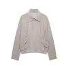 Venta al por mayor para comercio exterior 2026 Moda europea y americana chaqueta larga holgada con solapa y botones decorados en el bolsillo ropa de mujer F526151