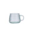 Taza de oso de vidrio martillado con asa de aspecto alto, taza de café Mark con tapa, taza de regalo, taza de desayuno, taza de leche, taza de agua