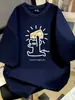 Camiseta de Algodón Puro de Manga Corta Guochao para Hombre, Nuevo Estilo de Verano, Holgada y Versátil, Top Redondo Adelgazante de Media Manga con Estampado de Dibujos Animados
