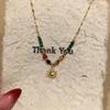 Collar de Cuentas de Girasol Retro "Corazón de Corona" para Mujer Otoño e Invierno Nuevo Nicho de Moda de Alta Gama