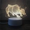 Fabricante Luz Nocturna 3D Creativa Lámpara de Mesa Pequeña Regalo de Navidad Regalo para Evento Base de Placa Acrílica Venta al por Mayor