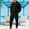 Pesado Transfronterizo Otoño e Invierno Americano Jacquard Cuadros Pantalones de Trabajo Casuales Holgados para Hombre Traje de Sudadera para Exterior