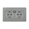 Comercio exterior 86 panel de enchufe de pared estándar europeo Europeo estándar europeo Alemán 16A regulación estándar alemán enchufe USB