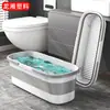 Cubo para fregona plegable personalizable, cubo para lavado de coches, cubo para fregona multifuncional portátil, cubo de plástico plegable para fregona de fregar