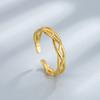 Anillo Ajustable de Plata Esterlina 925 Trenzado con Apertura para Mujer Europeo y Americano Simple Viento Ins Anillo para Dedo Amazon Transfronterizo